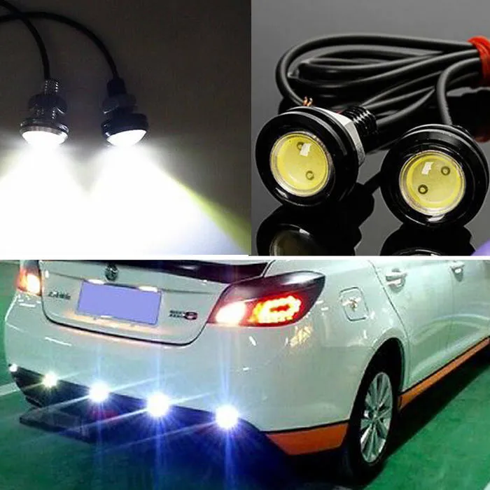 10W 12V LED Eagle Eye White Light Daytime Running DRL Tail Backup Led Lamp Bulbs DC