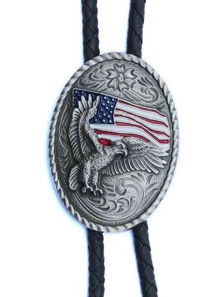 22612 Eagle and USA Flag Bolo