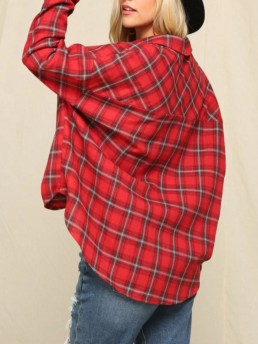 27 Nash Oversized Plaid Button Down