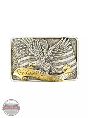 37015 God Bless America Eagle Belt Buckle