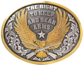 37117 Eagle Right To Bear Arms Belt Buckle