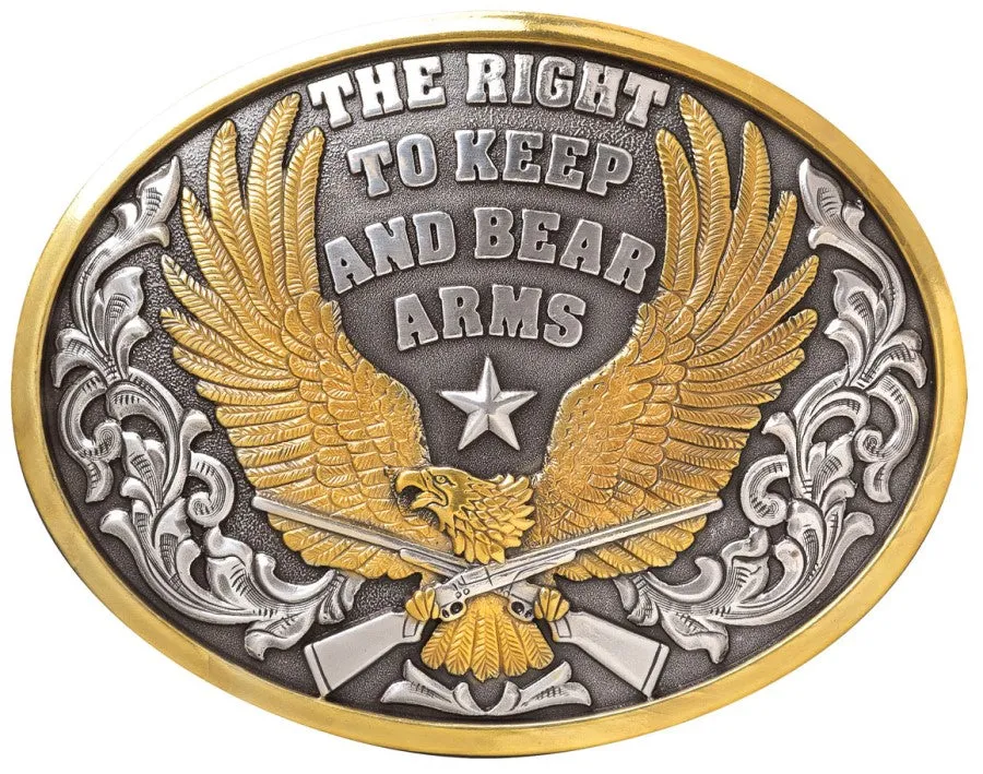 37117 Eagle Right To Bear Arms Belt Buckle