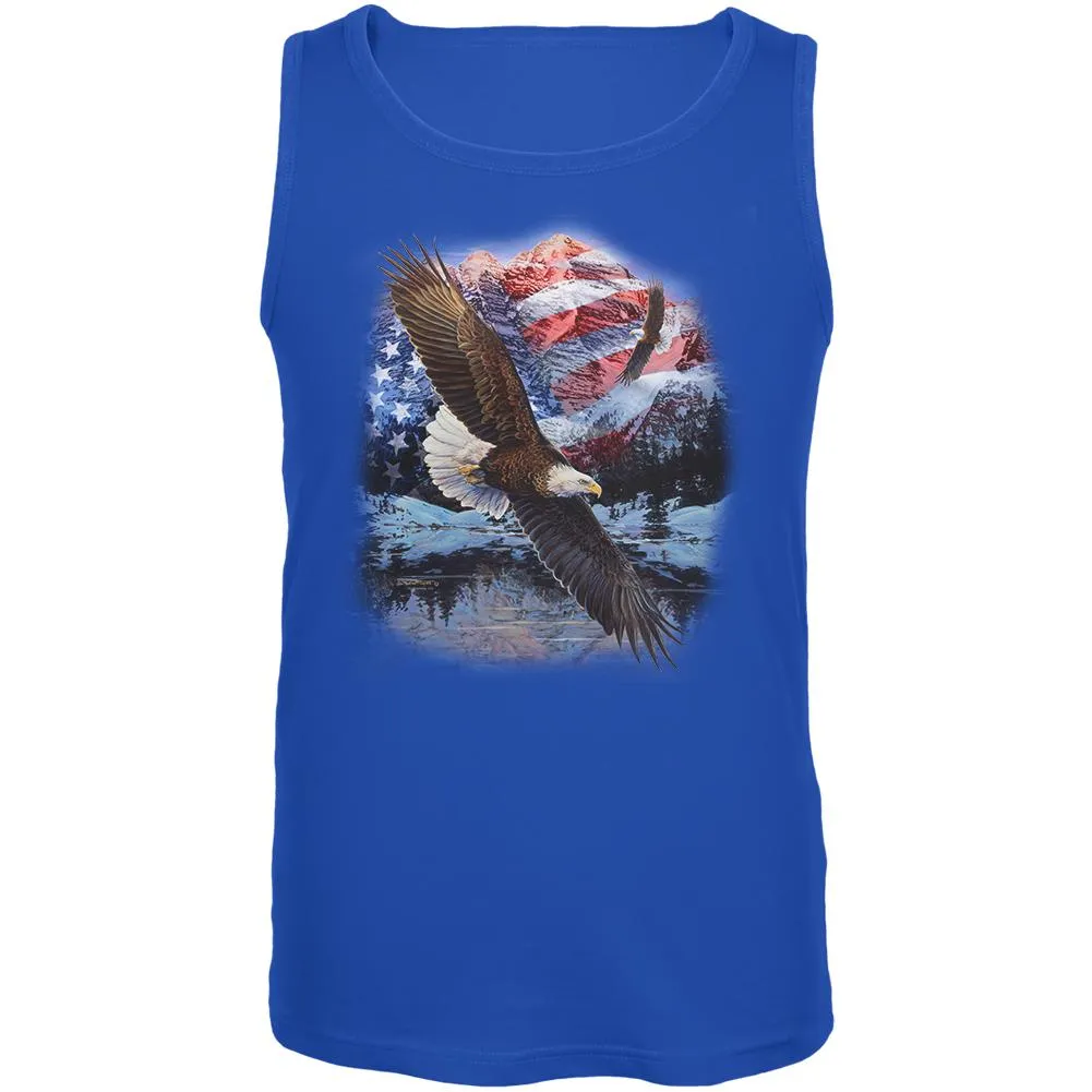 4th Of July American Flag Bald Eagle Mens Tank Top