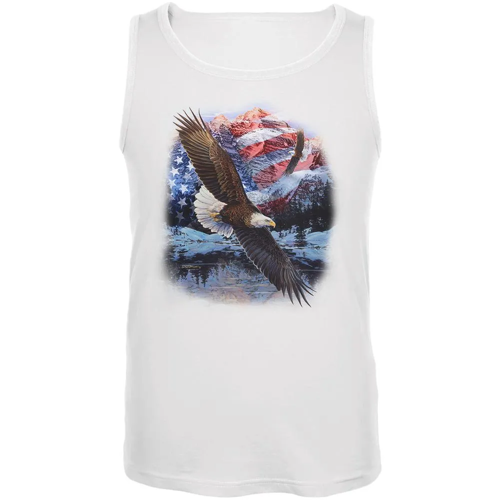 4th Of July American Flag Bald Eagle Mens Tank Top