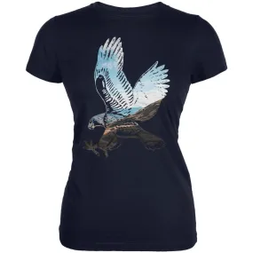 4th of July Eagle Freedom America USA Juniors Soft T Shirt