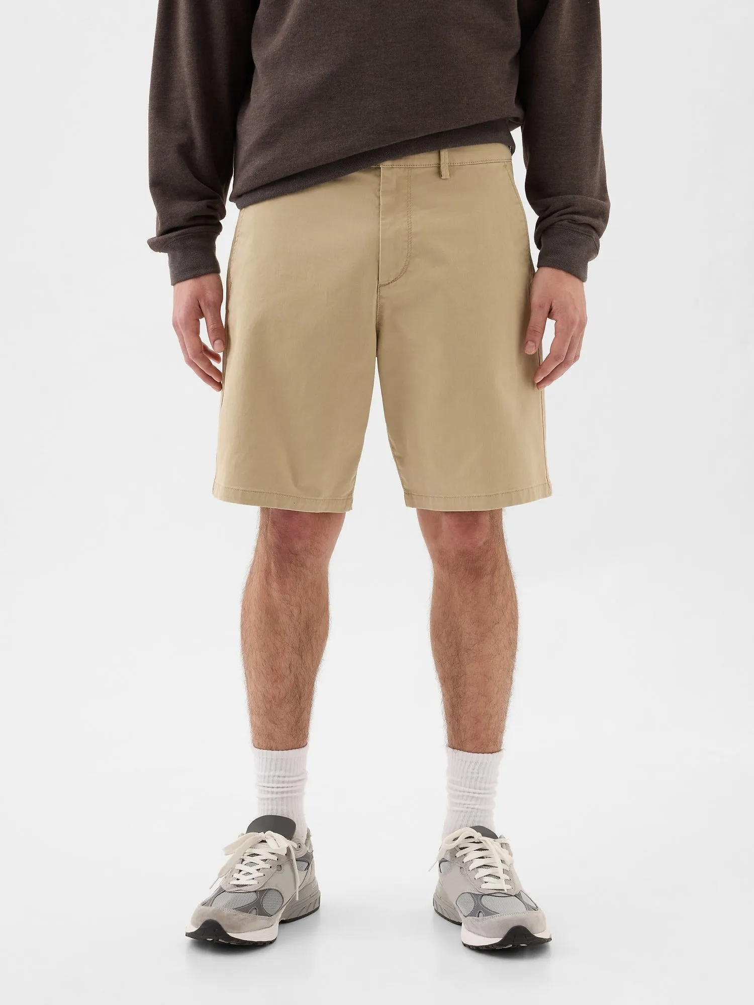 9" Essential Khaki Shorts with Washwell