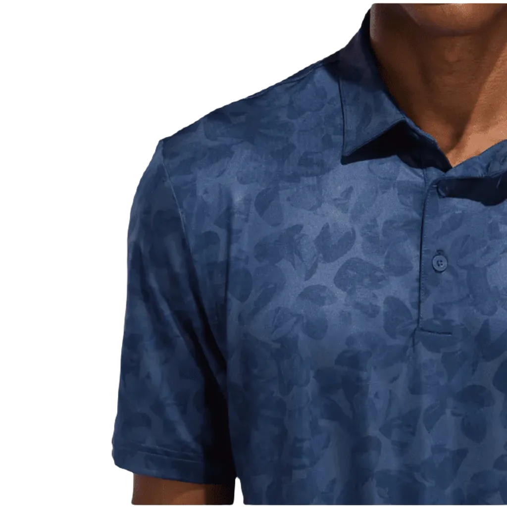 Adidas Prisma-Print Polo Shirt - Navy