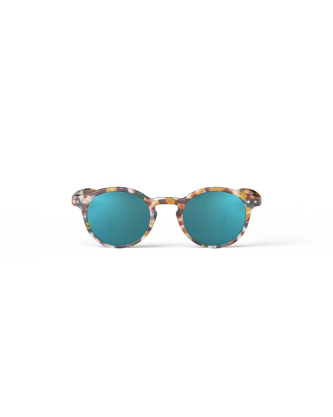 Adult sunglasses | #H Blue Tortoise Blue Mirror Lenses