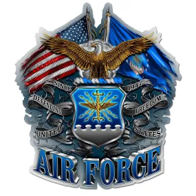 Air Force Double Flag Eagle Decal