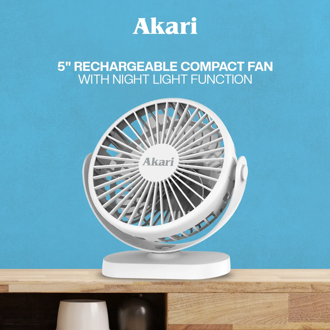 Akari B1T1 : 5 Rechargeable Compact Fan (AJF-5035)