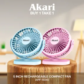 Akari B1T1 : 5 Rechargeable Compact Fan (AJF-5035)