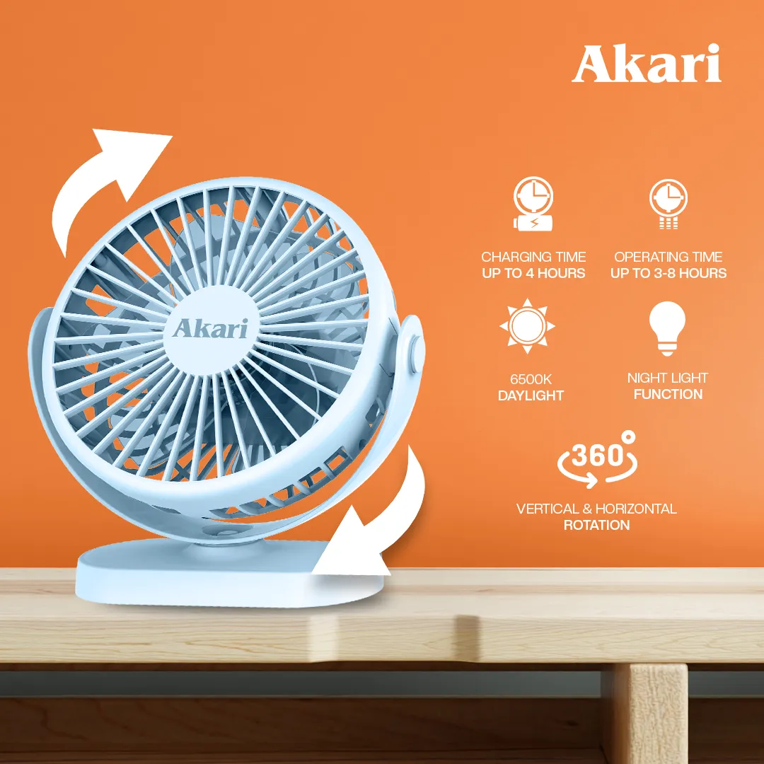 Akari B1T1 : 5 Rechargeable Compact Fan (AJF-5035)