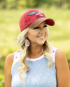 American Eagle Hat - Red