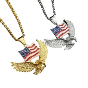 American Eagle Necklace /  American Flag Necklace / American Flag Jewelry