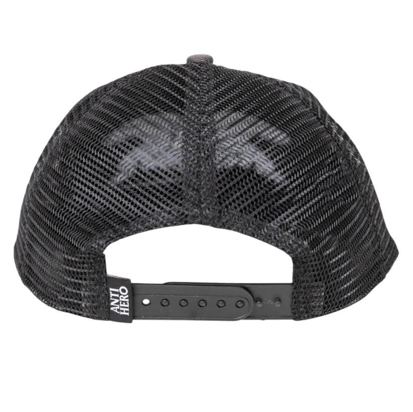 ANTIHERO Basic Eagle Snapback Hat Charcoal/Black