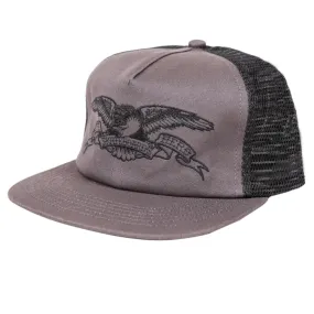 ANTIHERO Basic Eagle Snapback Hat Charcoal/Black