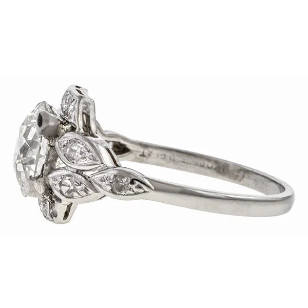 Art Deco Engagement Ring, Old Euro 1.71ct.