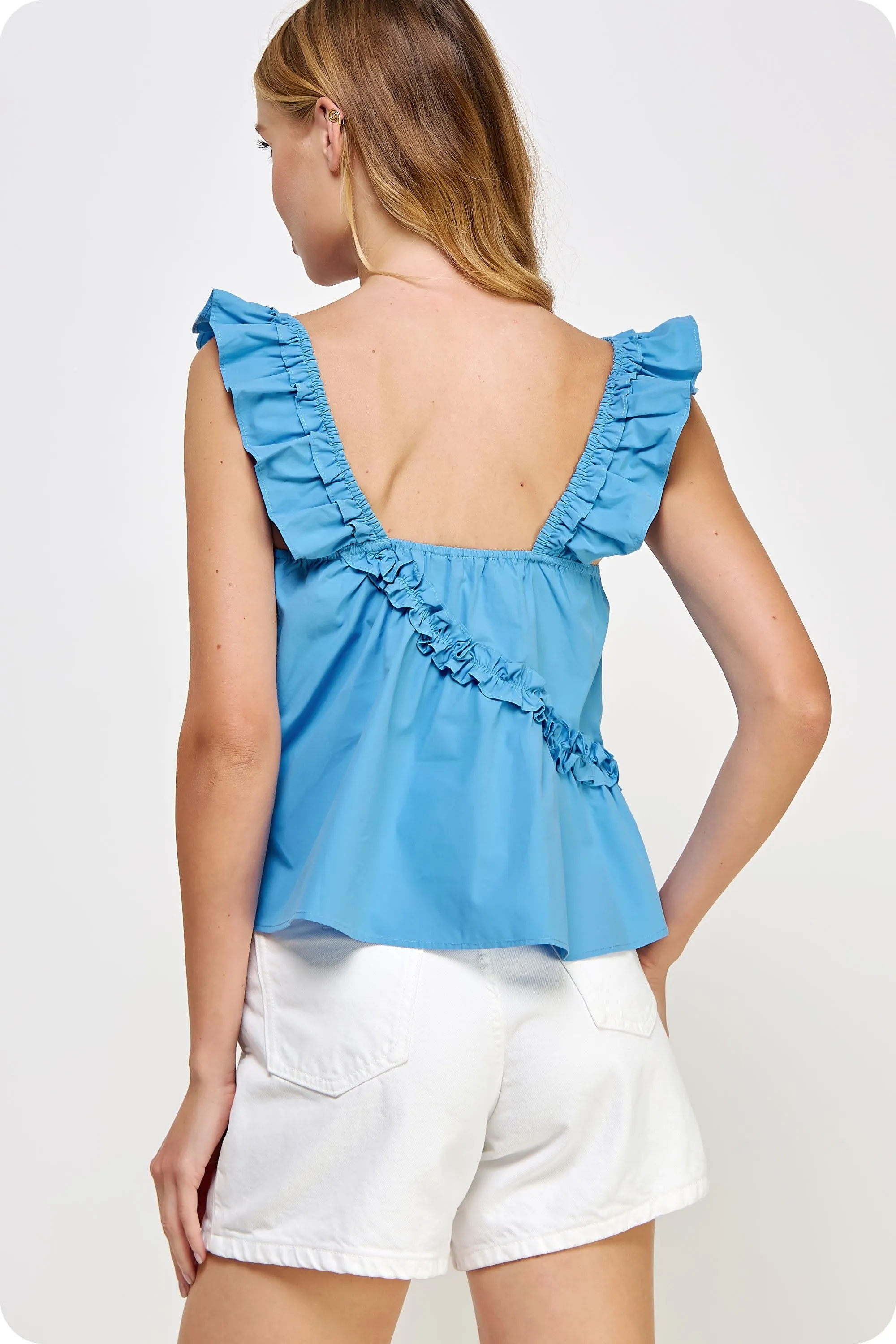 Azure Blue Gwyneth Top