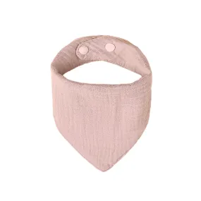 Baby Bandana Cotton Muslin Dribble Bib — Blush