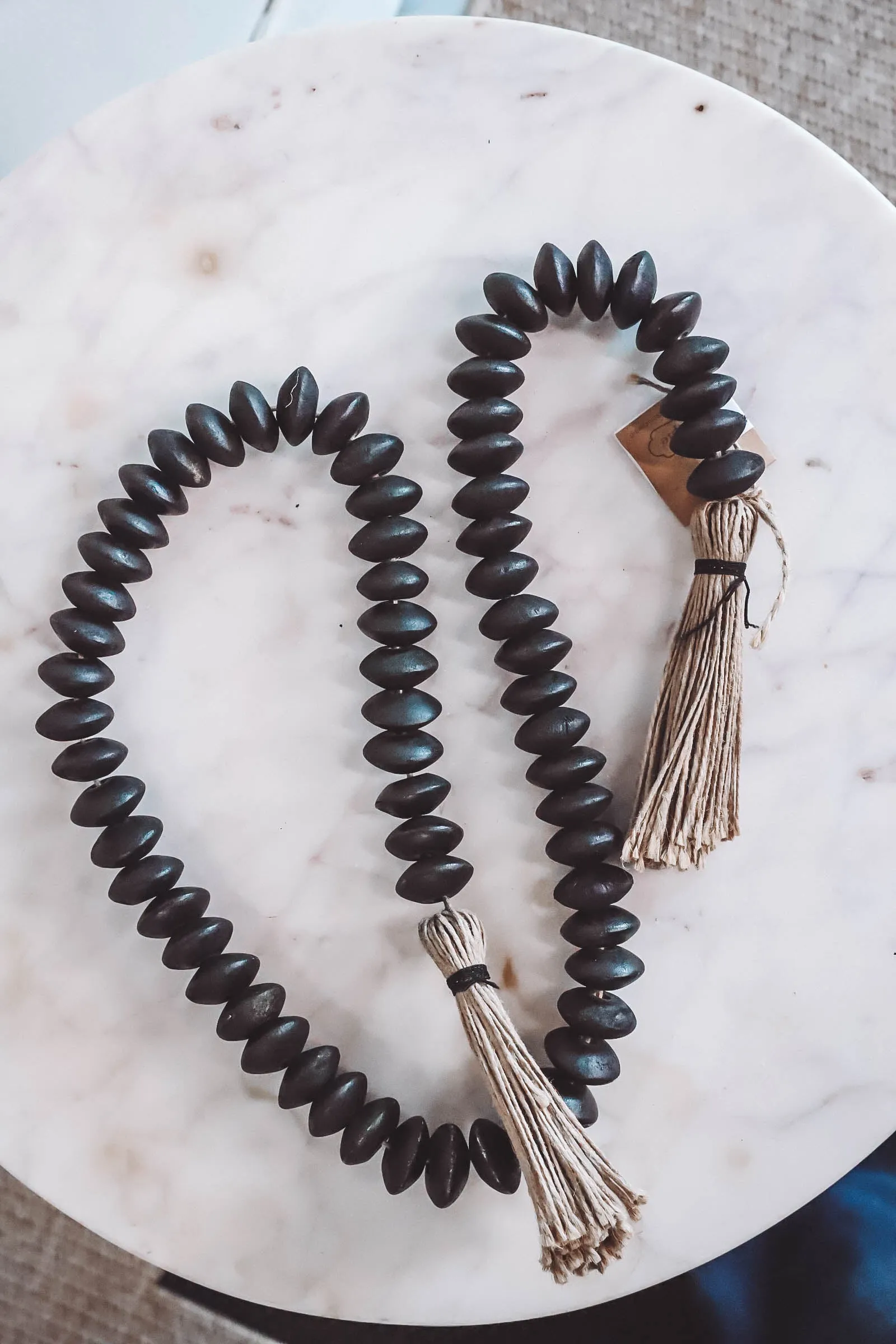 Black Decor Beads with Tassel