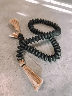 Black Decor Beads with Tassel