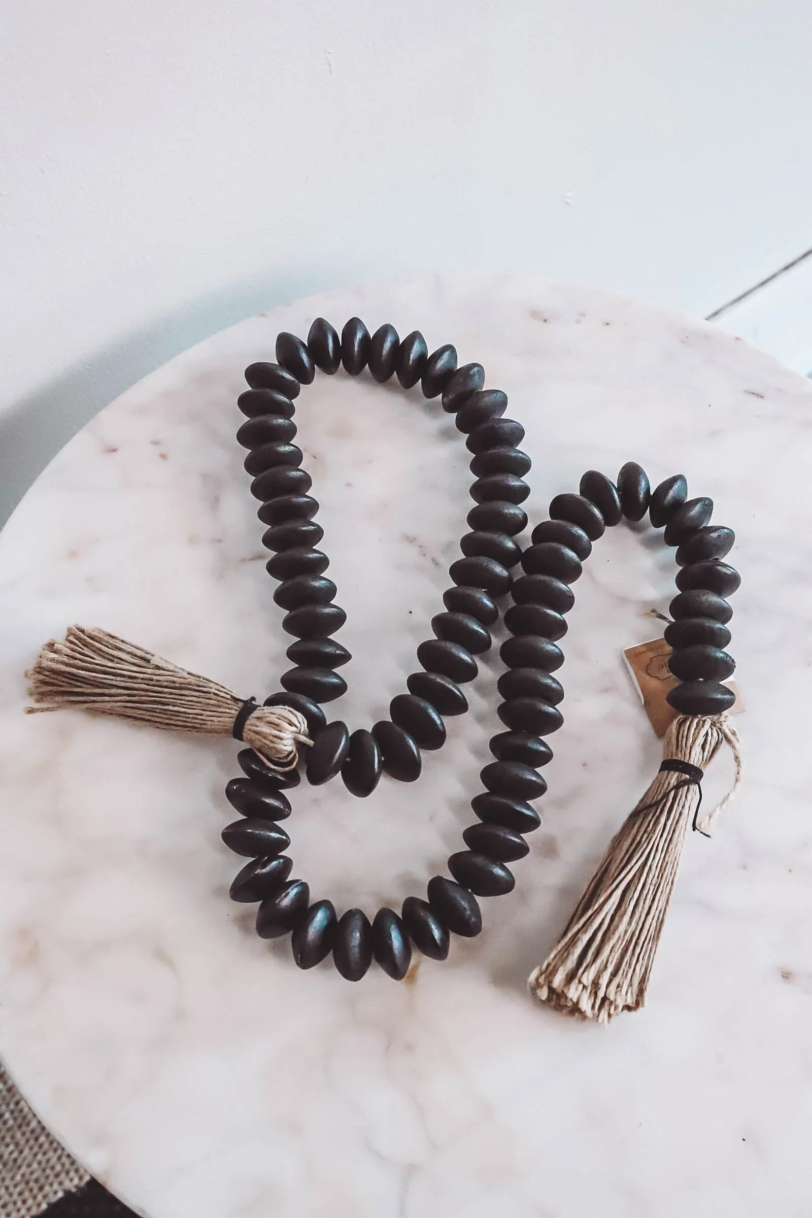 Black Decor Beads with Tassel