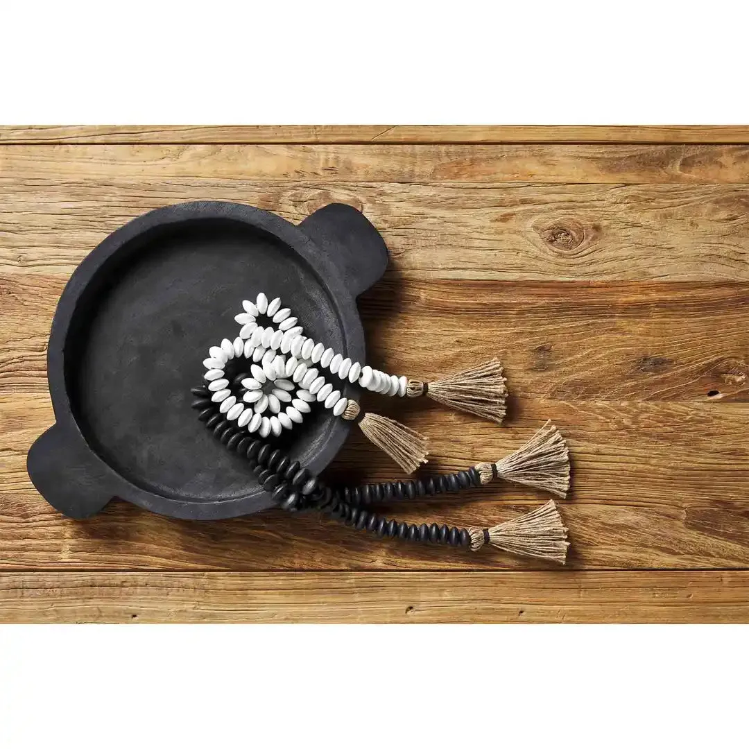 Black Decor Beads with Tassel