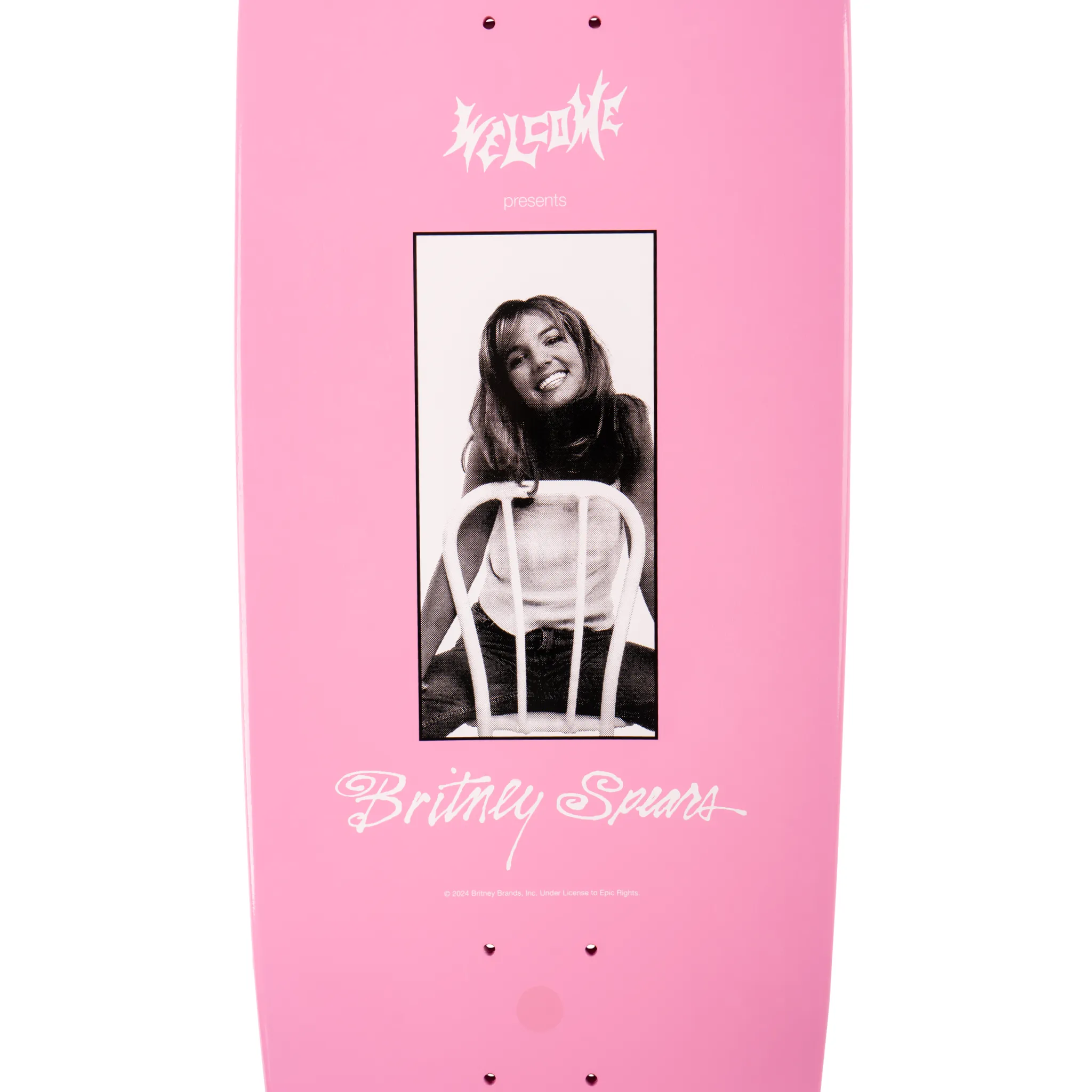 Britney Spears - Baby One More Time Welcome Skateboard Deck, Boline 2.0, Pink Glitter, 9.5 Inches