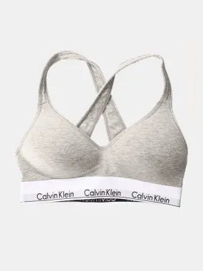 Calvin Klein Modern Cotton Lined Bralette - Grey