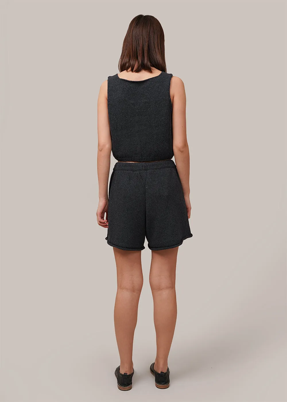 Charcoal Heather Cotton Shorts