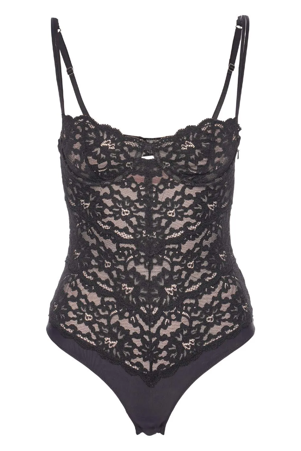 Charlotte Black Lace Balconette Bodysuit