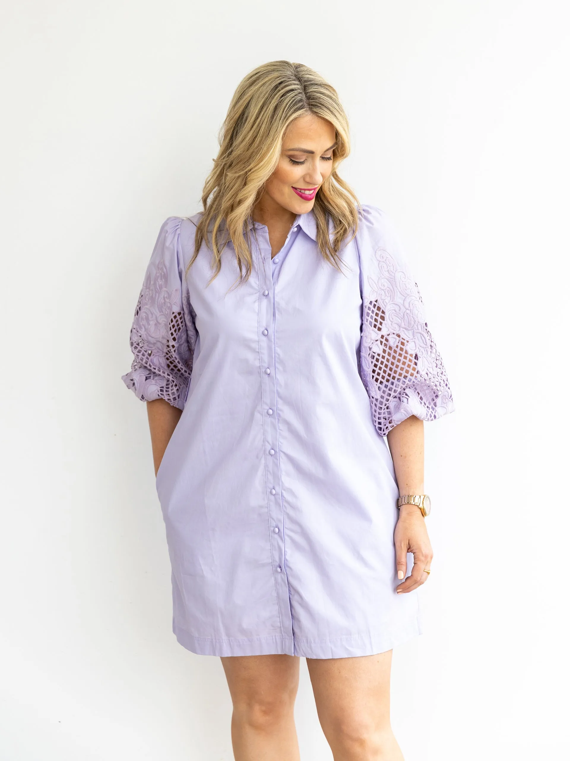 Charlotte Dress Short ~ Lilac