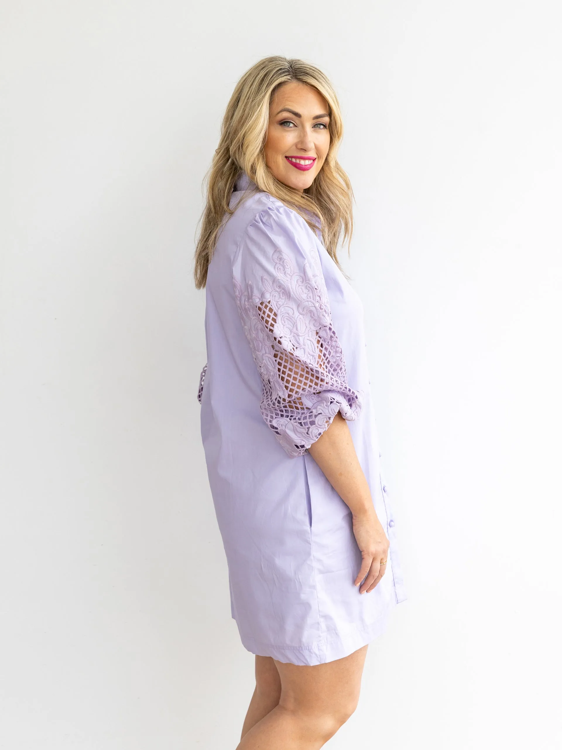 Charlotte Dress Short ~ Lilac