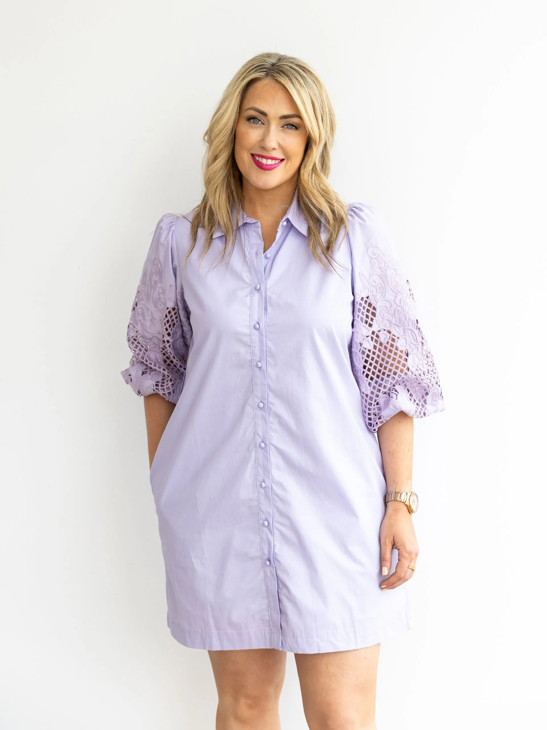 Charlotte Dress Short ~ Lilac