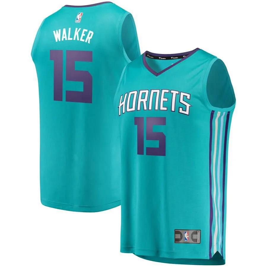 Charlotte Hornets Kemba Walker Fanatics Branded Replica Fast Break Icon Jersey Kids - Blue | Ireland P8525Y4