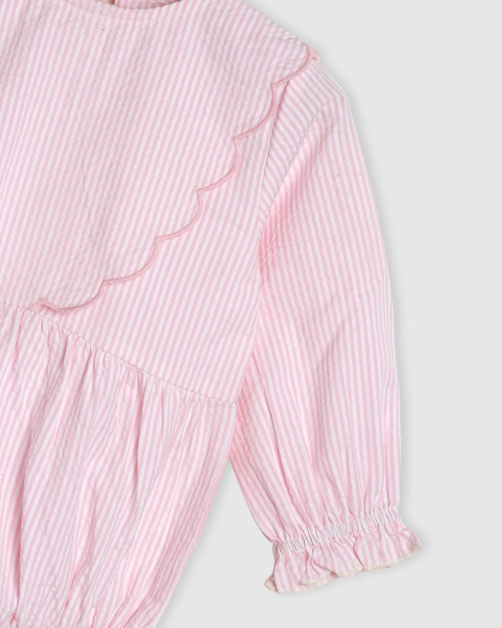 Charlotte Playsuit - Pink/White Stripe