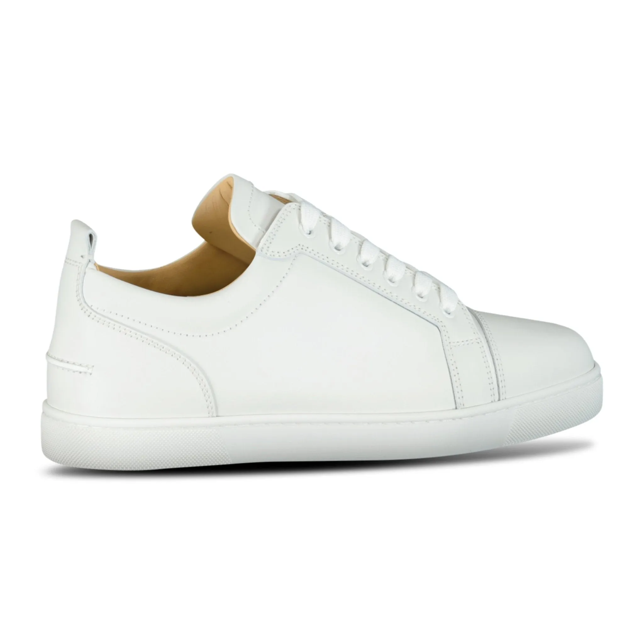 CHRISTIAN LOUBOUTIN  'LOUIS JUNIOR FLAT CALF' WHITE TRAINERS