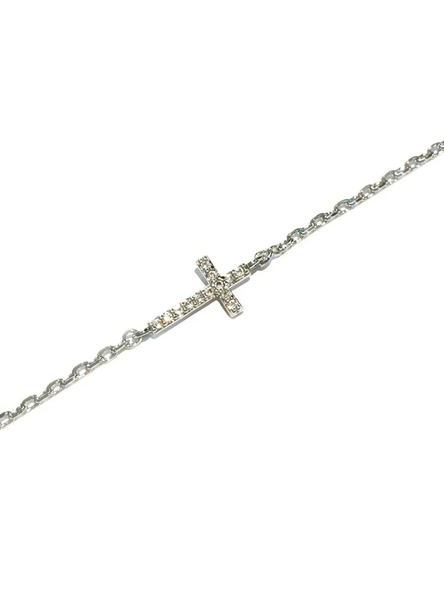 CZ Cross Bracelet