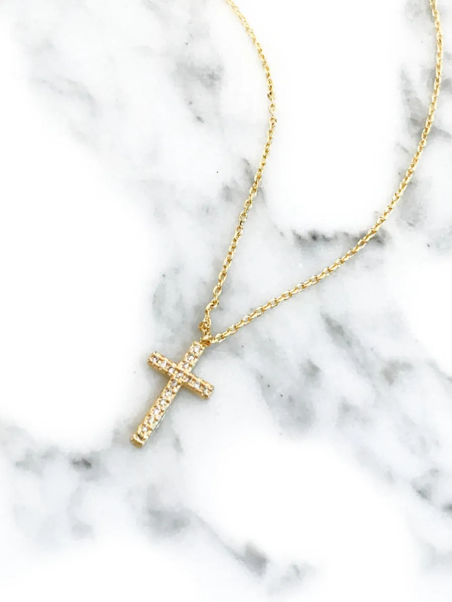 CZ Cross Necklace