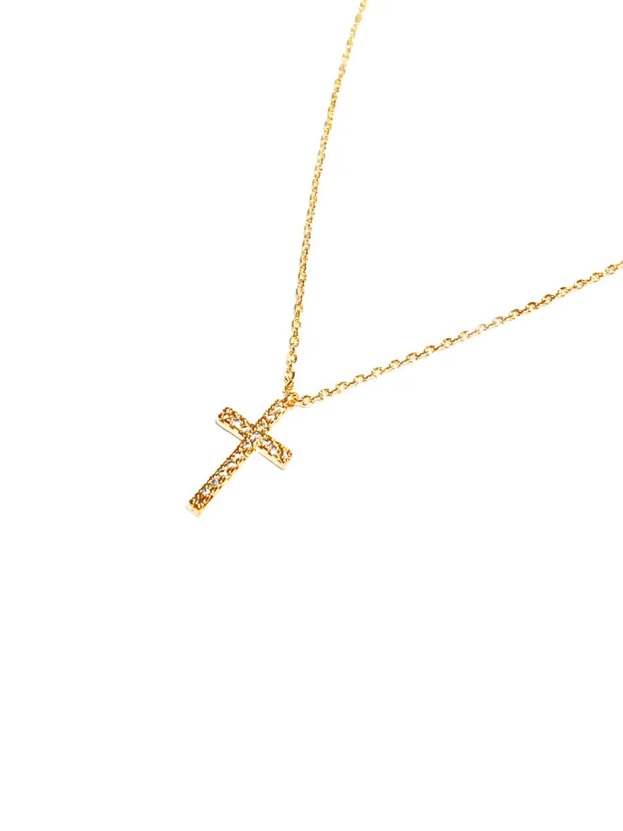 CZ Cross Necklace