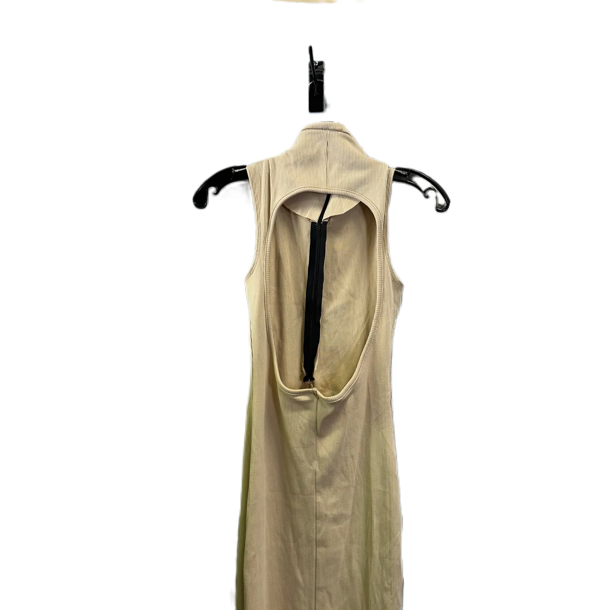 Dress Casual Maxi By Fashion Nova In Tan, Size: L