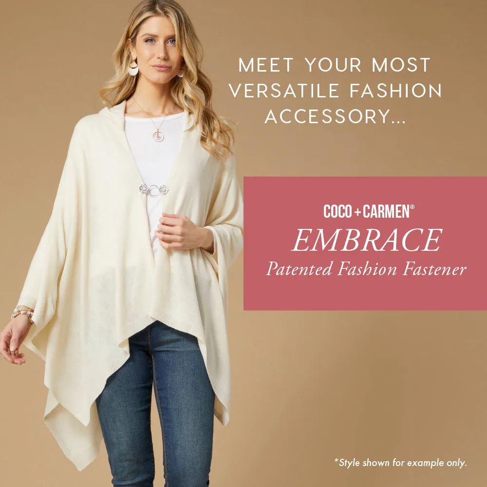 Embrace Patented Fashion Fastener- Raised Flower