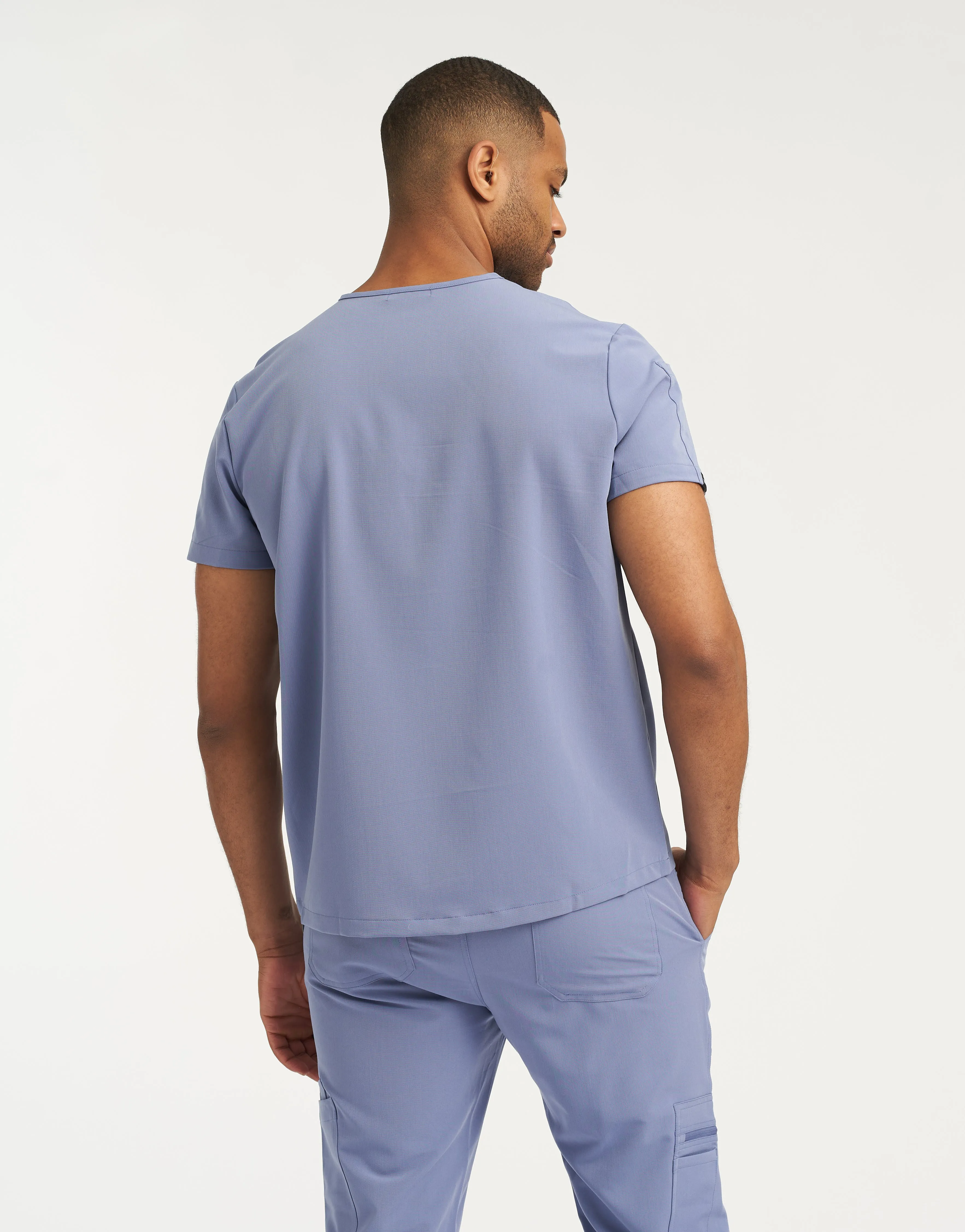 Essential V Neck Scrub Top - Nova Blue