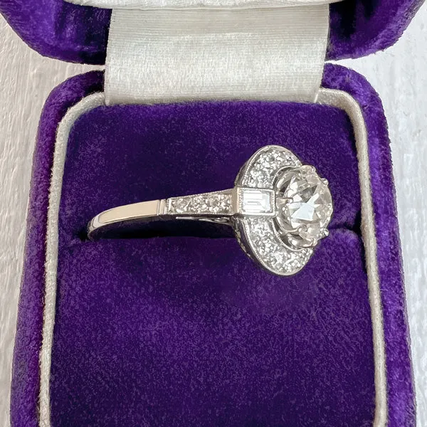 Estate Diamond Ring, Old Euro 1.25ct.