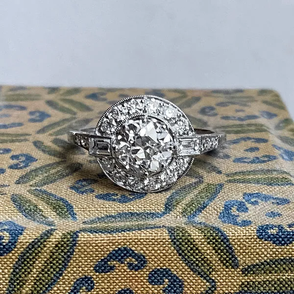 Estate Diamond Ring, Old Euro 1.25ct.