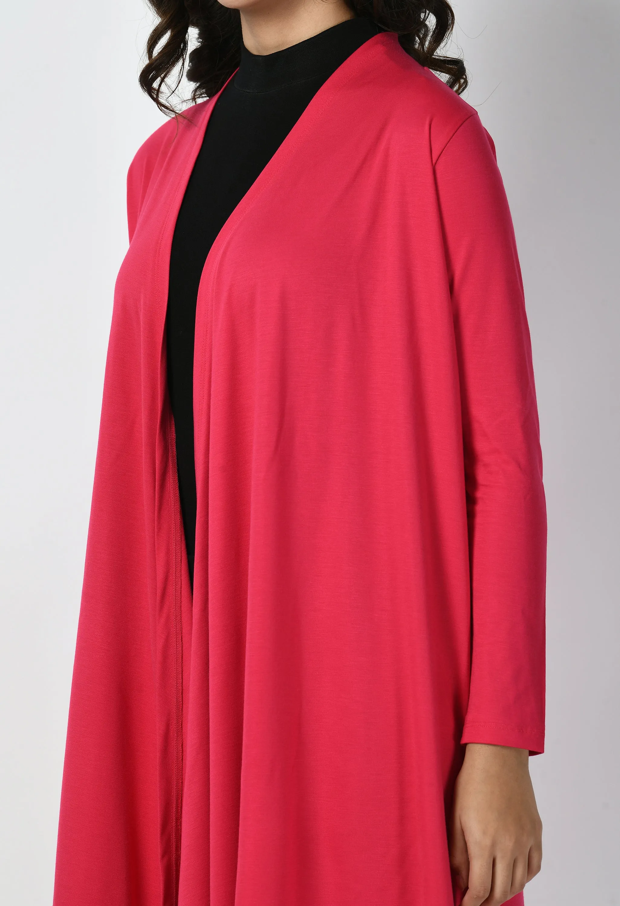 Exude Supreme Longline Shrug (Hot Pink)