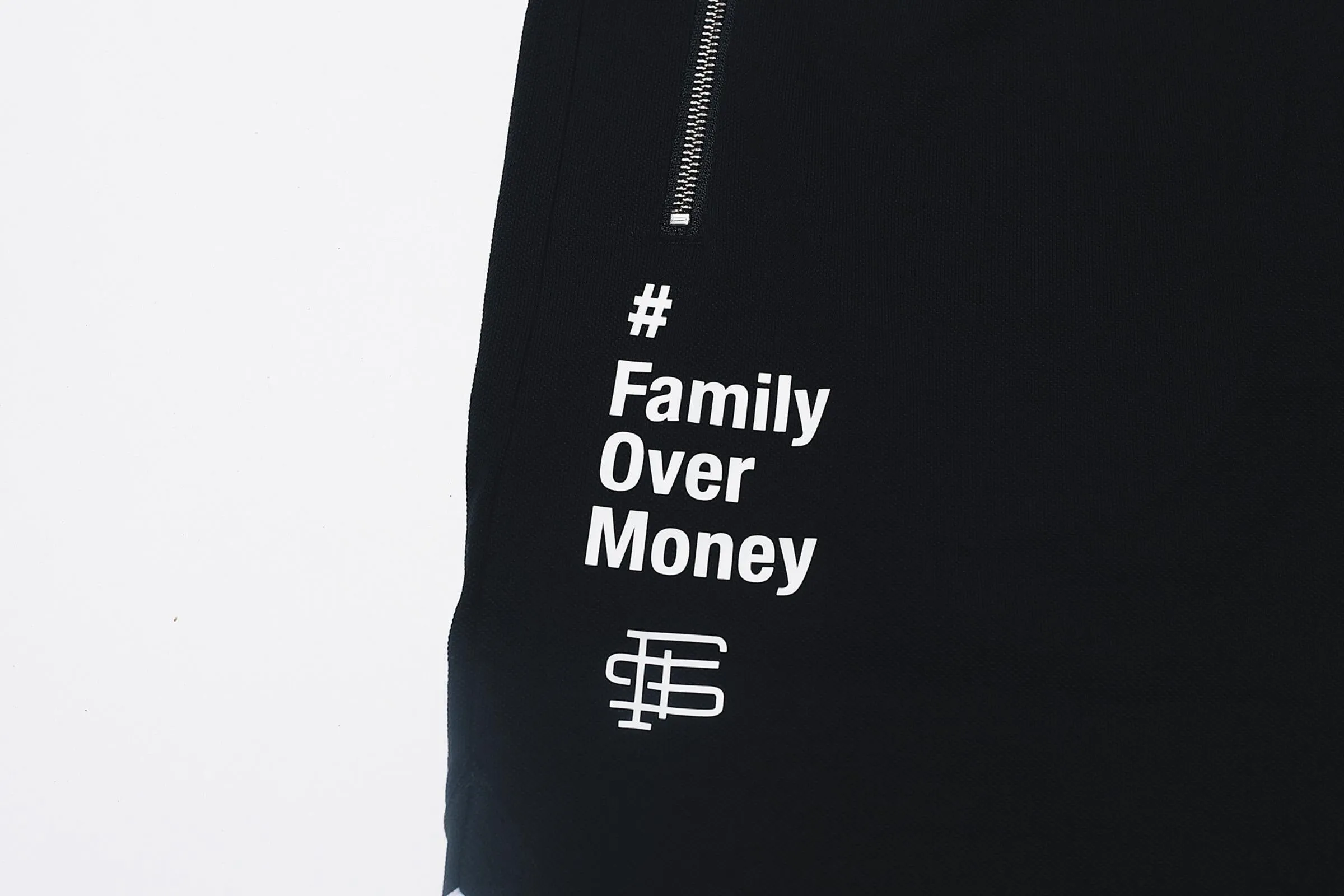 Fly Supply Family Over Money Pique Shorts in Black