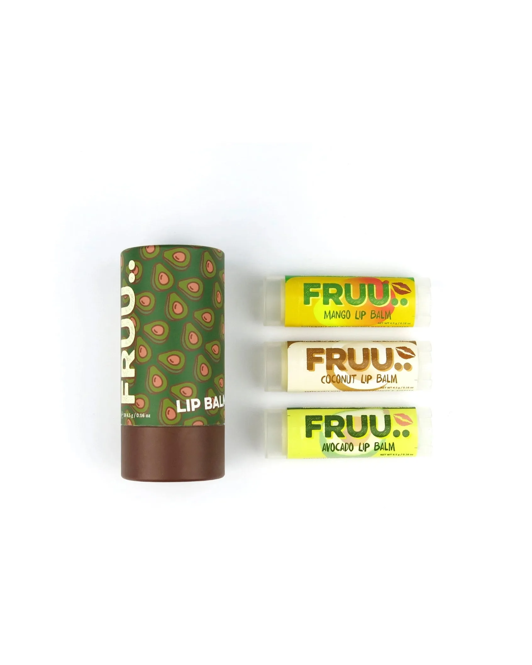 FRUU Avocado Lip Balm trio Set