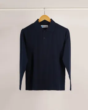 Full Sleeves Polo: Navy Blue