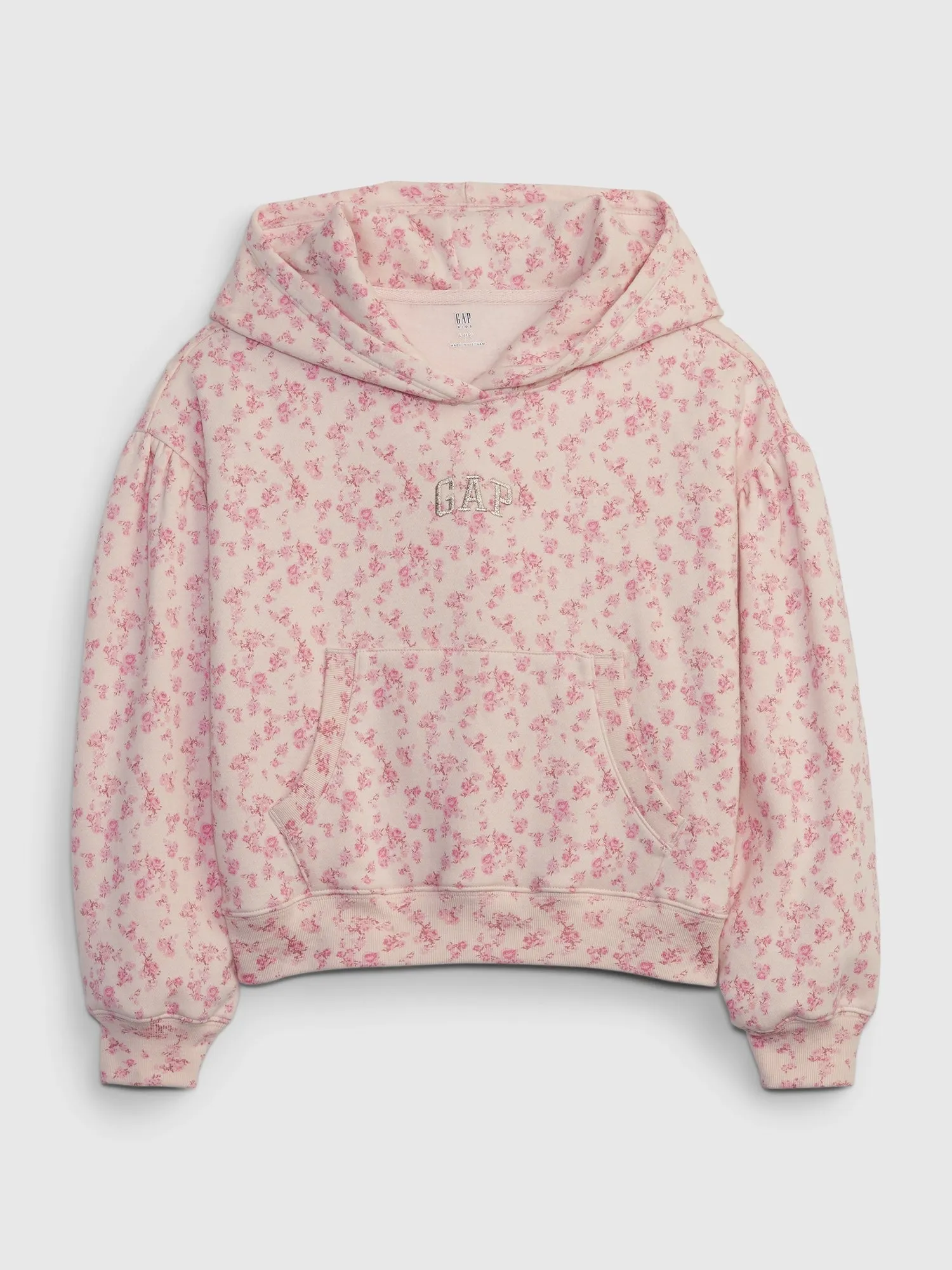 Gap x LoveShackFancy Kids Floral Cropped Logo Hoodie